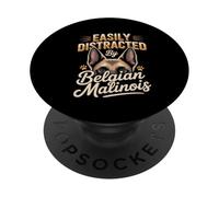 Easily Distracted By Belgian Malinois Dog Lover PopSockets Adhesive PopGrip