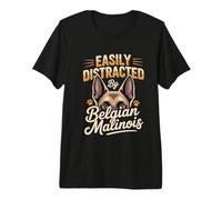 Easily Distracted By Belgian Malinois Dog Lover Premium T-Shirt