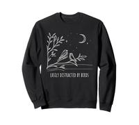 Easily Distracted By Birds - Minimalist Birdwatcher Sweatshirt