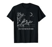 Easily Distracted By Birds - Minimalist Birdwatcher T-Shirt