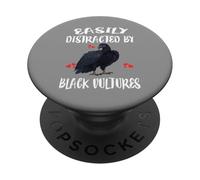 Easily Distracted By Black Vultures Birds PopSockets Adhesive PopGrip