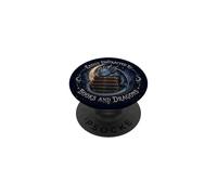 Easily Distracted By Books And Dragons Cute Dragon Dark PopSockets Adhesive PopGrip