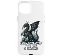 Easily Distracted By Books & Dragons Case for iPhone 15 Plus