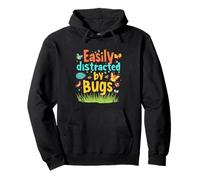Easily Distracted By Bugs Playful Bug Pullover Hoodie