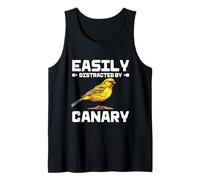 Easily Distracted By Canary Lover Pet Bird Owner Canary Tank Top