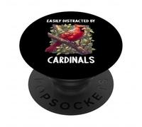 Easily distracted by Cardinals Cardinal Bird PopSockets Adhesive PopGrip