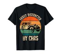 Easily Distracted By Cars Vintage Classic Old American Car T-Shirt