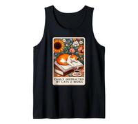 Easily Distracted by Cats & Books Tarot Card Tank Top