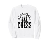 Easily Distracted By Chess Funny Chess Player Sweatshirt
