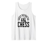 Easily Distracted By Chess Funny Chess Player Tank Top