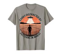 Easily Distracted By Circular Patterns in Wheat Crop Circle T-Shirt