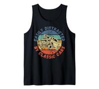 Easily Distracted By Classic Cars Funny Antique Vintage Tank Top