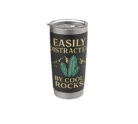 Easily Distracted by Cool Rocks Crystal Geology Gifts Stainless Steel Insulated Tumbler