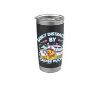 Easily Distracted By Cruise Ducks Funny Cruising Stainless Steel Insulated Tumbler