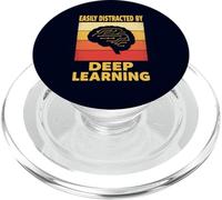 Easily Distracted By Deep Learning Funny AI Coding Scientist PopSockets PopGrip for MagSafe
