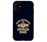 Easily Distracted by Deviled Eggs Funny Foodie Snack Humor Case for iPhone 11