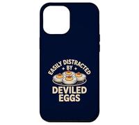 Easily Distracted by Deviled Eggs Funny Foodie Snack Humor Case for iPhone 12 Pro Max