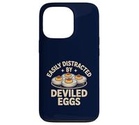 Easily Distracted by Deviled Eggs Funny Foodie Snack Humor Case for iPhone 13 Pro