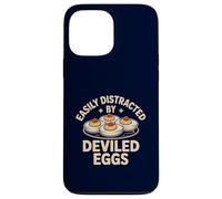 Easily Distracted by Deviled Eggs Funny Foodie Snack Humor Case for iPhone 13 Pro Max