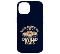 Easily Distracted by Deviled Eggs Funny Foodie Snack Humor Case for iPhone 14