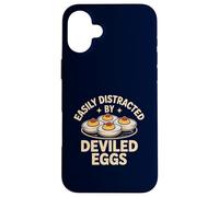 Easily Distracted by Deviled Eggs Funny Foodie Snack Humor Case for iPhone 16 Plus