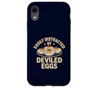 Easily Distracted by Deviled Eggs Funny Foodie Snack Humor Case for iPhone XR