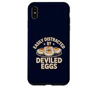 Easily Distracted by Deviled Eggs Funny Foodie Snack Humor Case for iPhone XS Max