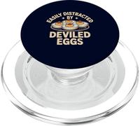 Easily Distracted by Deviled Eggs Funny Foodie Snack Humor PopSockets PopGrip for MagSafe