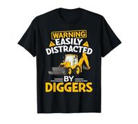 Easily Distracted By Diggers Backhoe Loader T-Shirt