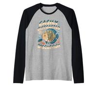 Easily Distracted By Discus Fish Raglan Baseball Tee