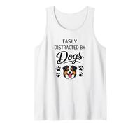 Easily Distracted by Dogs Australian Shepherd Dog Lover Tank Top