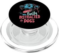 Easily Distracted by Dogs Funny Dog Lover PopSockets PopGrip for MagSafe