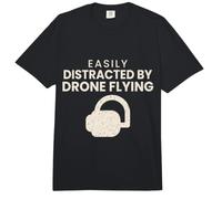 Easily Distracted By Drone Flying Funny Pilot Gift Comfort Colors Adult Heavyweight T-Shirt