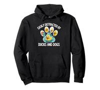 Easily Distracted By Ducks and Dogs Cruising Hiding Finding Pullover Hoodie