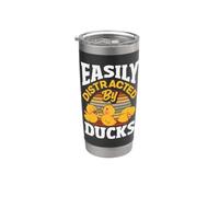 Easily Distracted By Ducks Funny Duck Lover Stainless Steel Insulated Tumbler