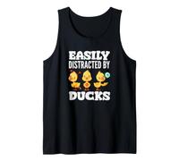 Easily Distracted By Ducks Funny Duck Lover Tank Top