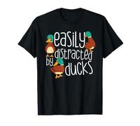 Easily Distracted By Ducks - Mallard Duck Women Cute Duck T-Shirt