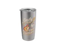 Easily Distracted By Electric Guitars Rock Stainless Steel Insulated Tumbler