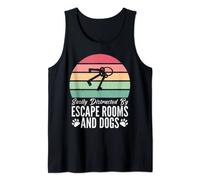 Easily distracted by Escape Rooms and Dogs Lover Escape Room Tank Top