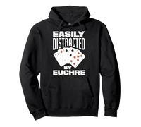 Easily distracted by Euchre Pullover Hoodie