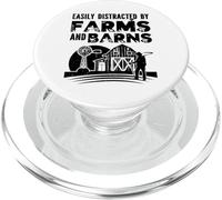 Easily Distracted By Farms And Barns Farming Farmer PopSockets PopGrip for MagSafe
