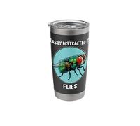 Easily Distracted by Flies Fly Stainless Steel Insulated Tumbler