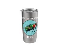 Easily Distracted by Flies Fly Stainless Steel Insulated Tumbler