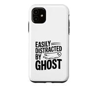 Easily Distracted By Ghosts Funny Halloween Humor Case for iPhone 11