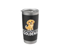 Easily Distracted By Golden Retriever Stainless Steel Insulated Tumbler