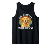 Easily Distracted By Golden Retrievers Tank Top