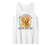 Easily Distracted By Golden Retrievers Tank Top