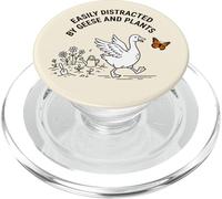 Easily Distracted By Goose Gardening Minimalist PopSockets PopGrip for MagSafe