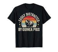 Easily Distracted By Guinea Pigs Funny Guinea Pig Lover T-Shirt