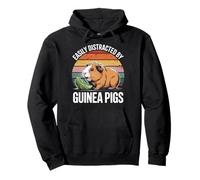Easily Distracted By Guinea Pigs Funny Lover Pullover Hoodie